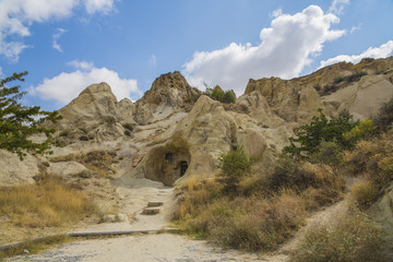 Unique geological formations in Cappadocia, Central Anatolia, Turkey