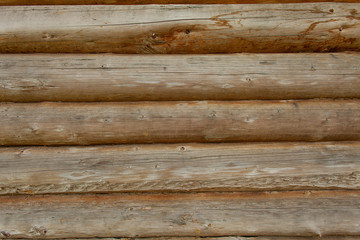 Obraz premium wooden log wall background