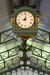 classic clock on train station