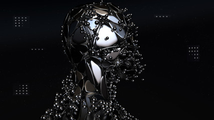 Artificial intelligence, machine learning, virtual human with connection data