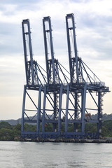Fototapeta na wymiar Harbour Cranes