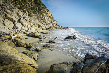 Beautiful Salguero beach in Santa Marta, Colombia