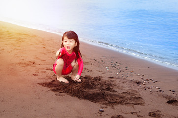 Girl in the beach