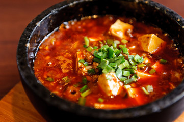 熱々の麻婆豆腐（マーボドウフ）