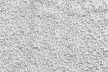 White lace with small flowers. No any trademark or restrict matter in this photo.