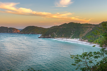 Sunset at the  crystalline beaches of Pontal do Atalaia