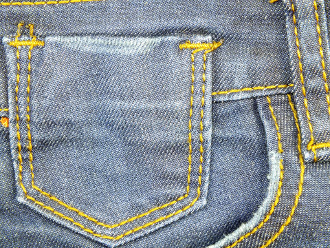 texture background of jeans pocket detail