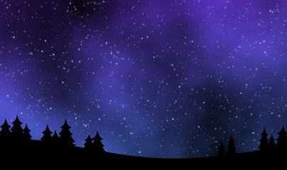 Naklejka premium Night sky with stars field illustration design background