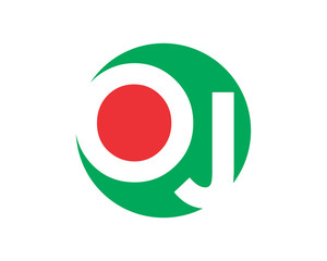 circle initial typography alphabet font typeset logotype image vector icon set