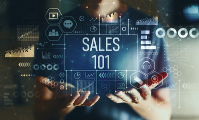 Sales 101 with young man in the night