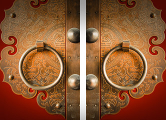 Fototapeta na wymiar Background of Chinese Traditional Gate
