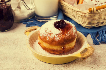 Traditional round donuts