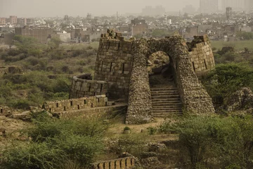 Photo sur Plexiglas Rudnes Ruins of Delhi, Tughlaqabad fort ruins