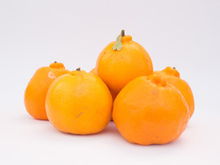tangerine isolated on white background