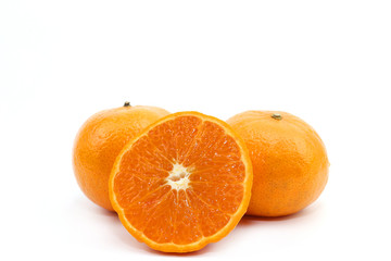 Thai orange sweet fruit and fresh on white background