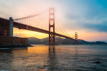 Fototapeta na wymiar Golden Gate Bridge, Fort Point