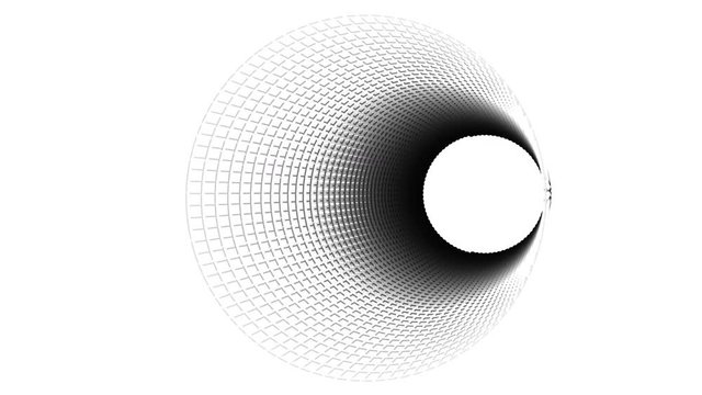 4k 3d abstract pipeline grid generate process,3d printing technology,nanometer material,round tunnel.
