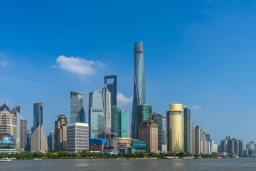 Fototapeta na wymiar Shanghai skyline, Shanghai downtown district