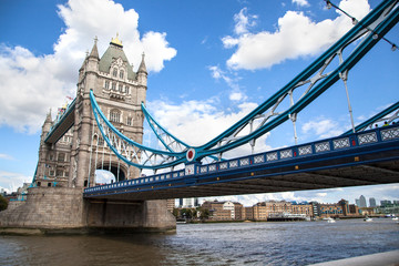 Fototapeta na wymiar Tower Bridge on River Thames London UK