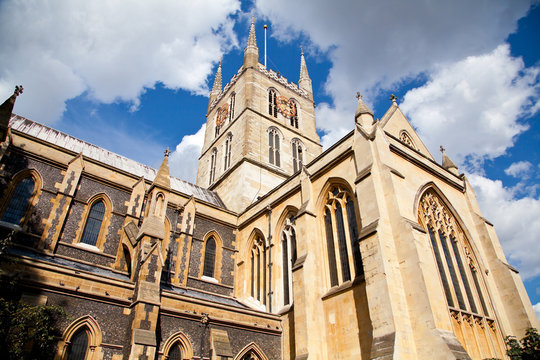The Southwark Cathedral church, South Bank, London, UK