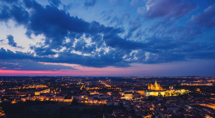 Prague Castle and Saint Vitus Cathedral, Czech Republic.