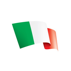 Italy flag, vector illustration on a white background.