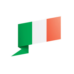 Italy flag, vector illustration on a white background.