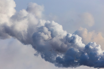 Smoke from the pipes of the factory