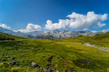 Beautiful mountain and glacier view at Nationalpark Hohe Tauern in Pinzgau in the Austrian Alps