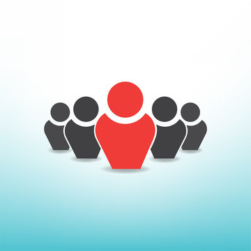 leader of group icon vector