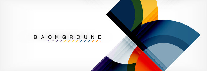 Vector circular geometric abstract background