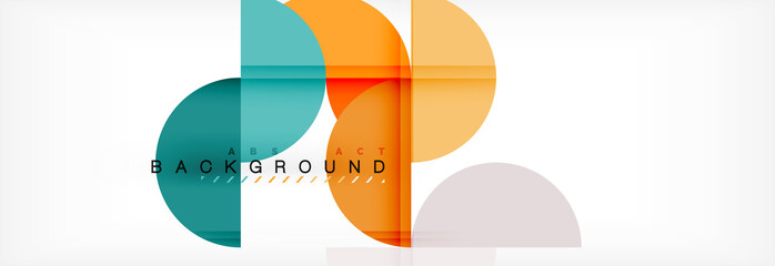 Fototapeta premium Circle modern geometrical abstract background illustration