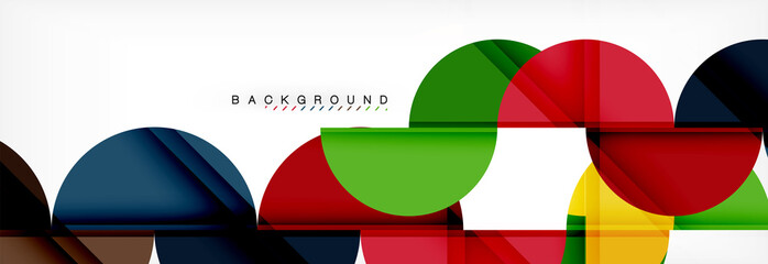 Circle abstract background, geometric illustration