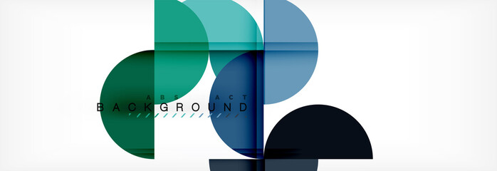 Circle abstract background, geometric illustration