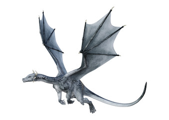 Fototapeta premium 3D Fantasy Fantasy Dragon na białym tle