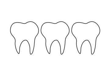 Ortodoncia y dentista de los dientes. - obrazy, fototapety, plakaty