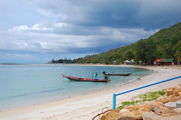 Seascape at a beautiful beach in Koh Phangan in Thailand