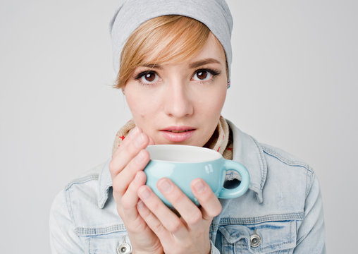 Woman with cup