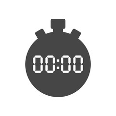 Stopwatch flat vector icon, simple vector logo