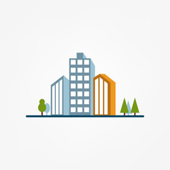 Residential house on a white background. Isometric style. Vector illustration