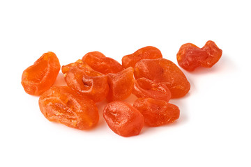Dried orange kumquat isolated on white background.