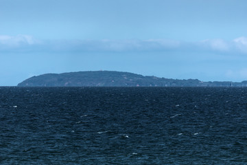 Hiddensee Island with lighthouse viewed from the Darss