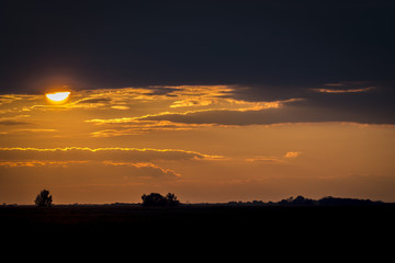 Sunset with clouds