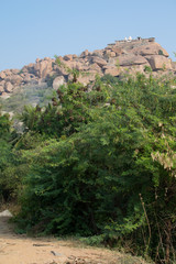 Enormous rocks, stones in Hampi, India