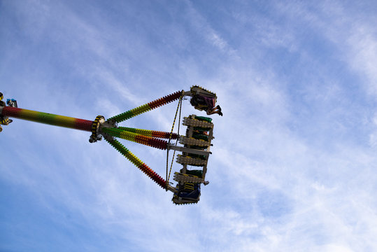 fun in on the rollercoaster on the lunapark