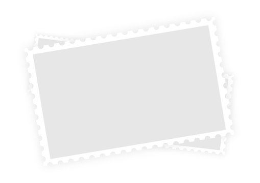 Three old blank postage paper stamp frames
