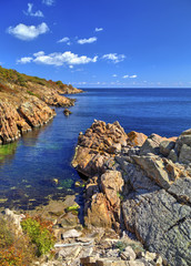 Beautiful landscape on rocky shore