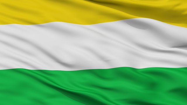 Cerete City Flag, Country Colombia, Cordoba Department, Closeup View