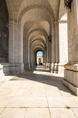 Obraz premium San Lorenzo de El Escorial. Outdoor view of The Valle de los Caidos or Valley of the Fallen. Build near Madrid, to honour and bury those who died in Spanish Civil War, including General Franco.
