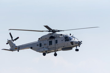 Military helecopter in flight